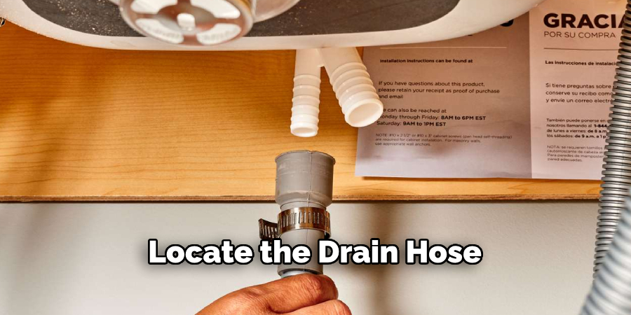 Locate the Drain Hose