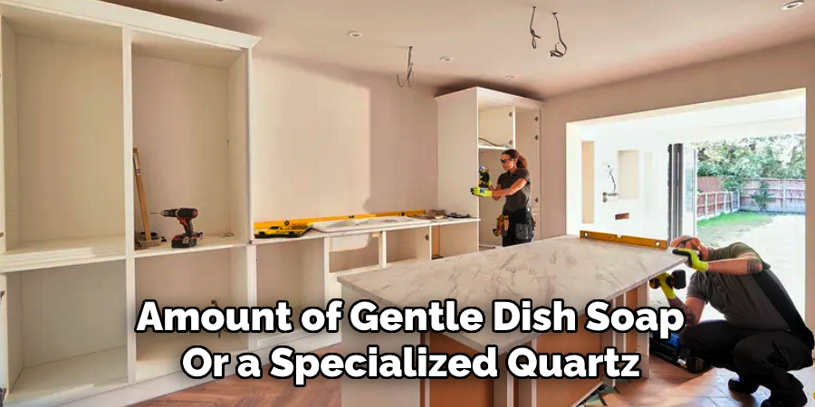  Amount of Gentle Dish Soap 
Or a Specialized Quartz
