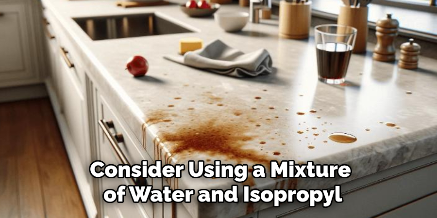 Consider Using a Mixture
 of Water and Isopropyl