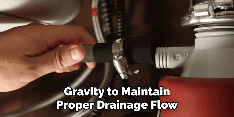 Gravity to Maintain
Proper Drainage Flow