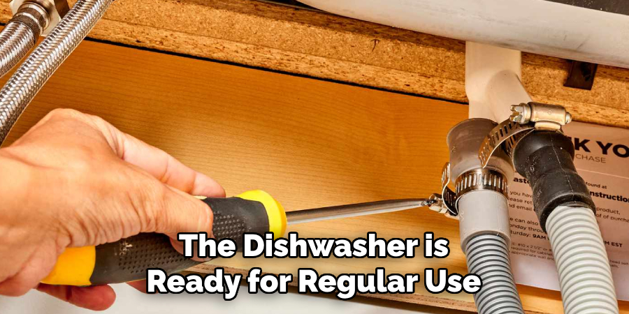 The Dishwasher is
Ready for Regular Use