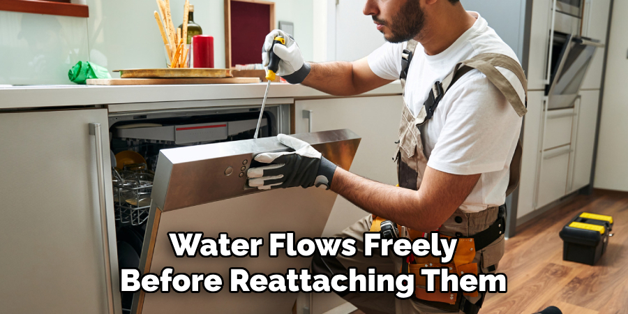 Water Flows Freely
Before Reattaching Them