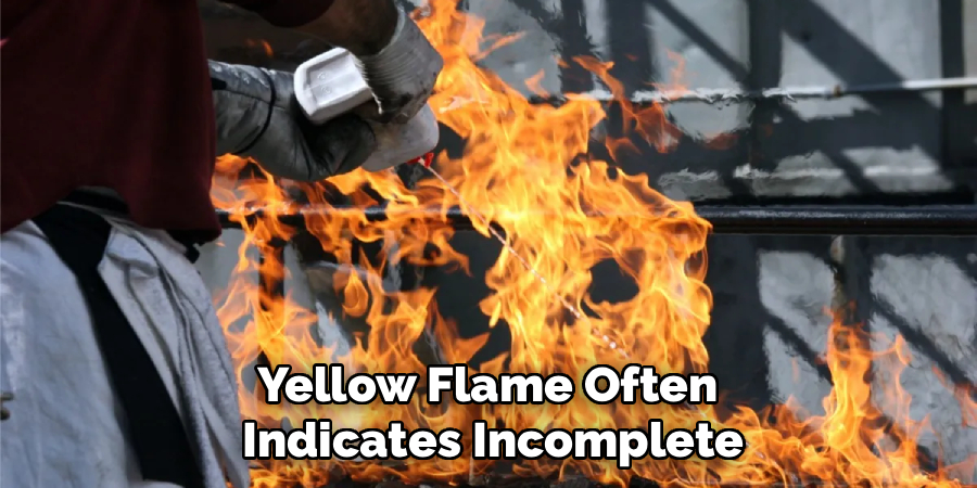 Yellow Flame Often 
Indicates Incomplete
